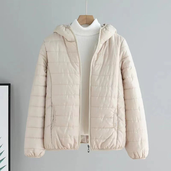 Damen gesteppte Übergangsjacke mit praktischen Taschen und Kapuze Drune