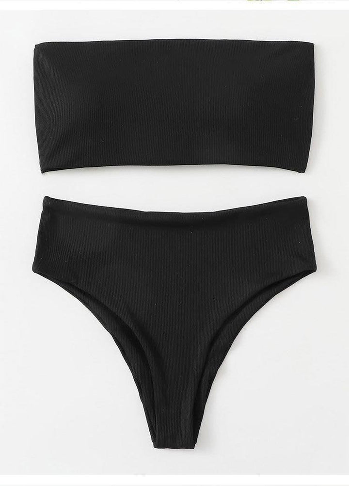 Damen Bandeau-Bikini mit verstellbarem Höschen und raffiniertem Design Drune