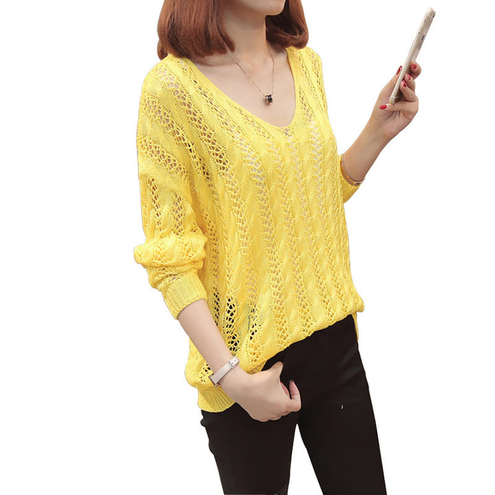Damen Strickpullover mit Off-Shoulder-Design und Rückenschnürung Drune