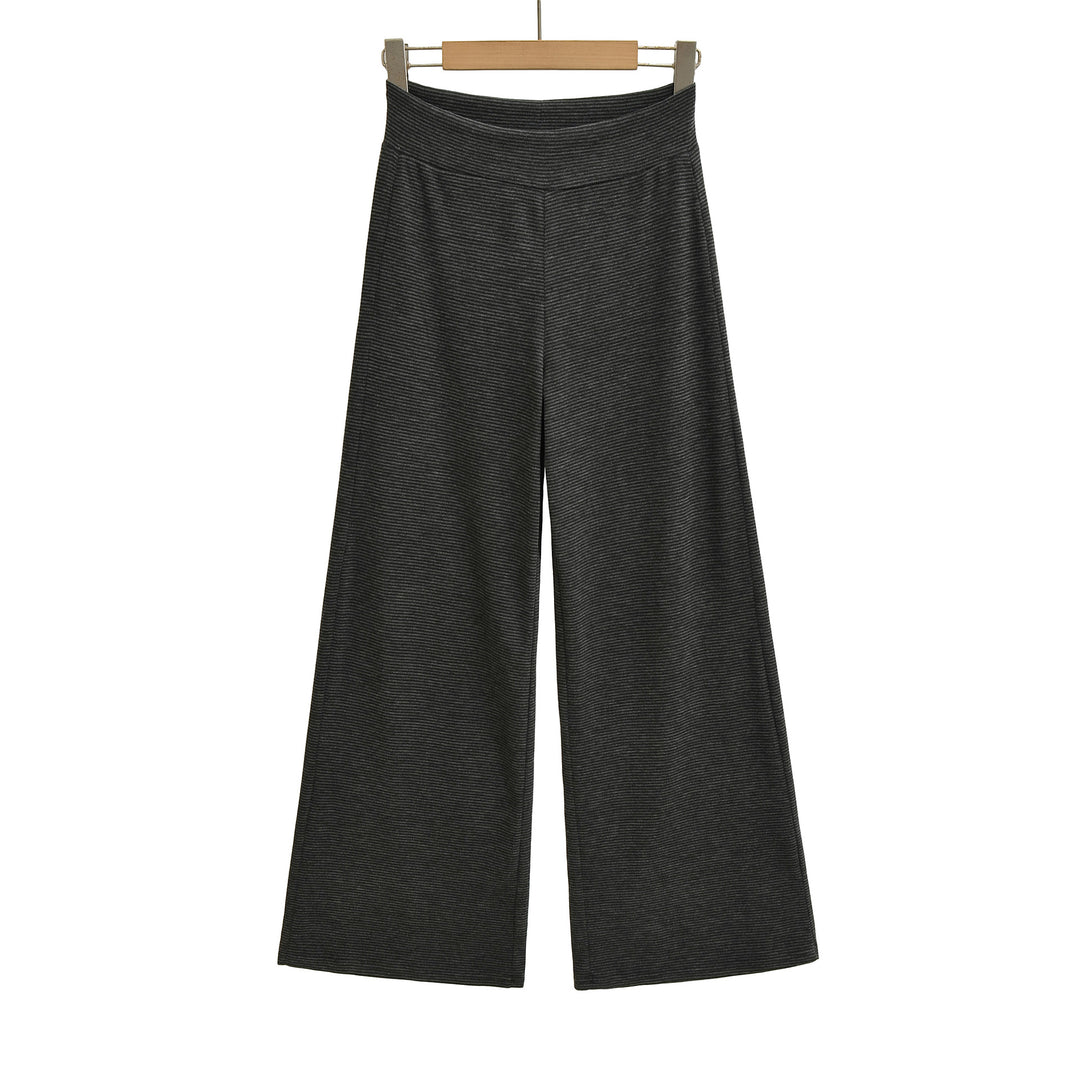 Damen weite Jersey-Hose mit hohem Bund Drune