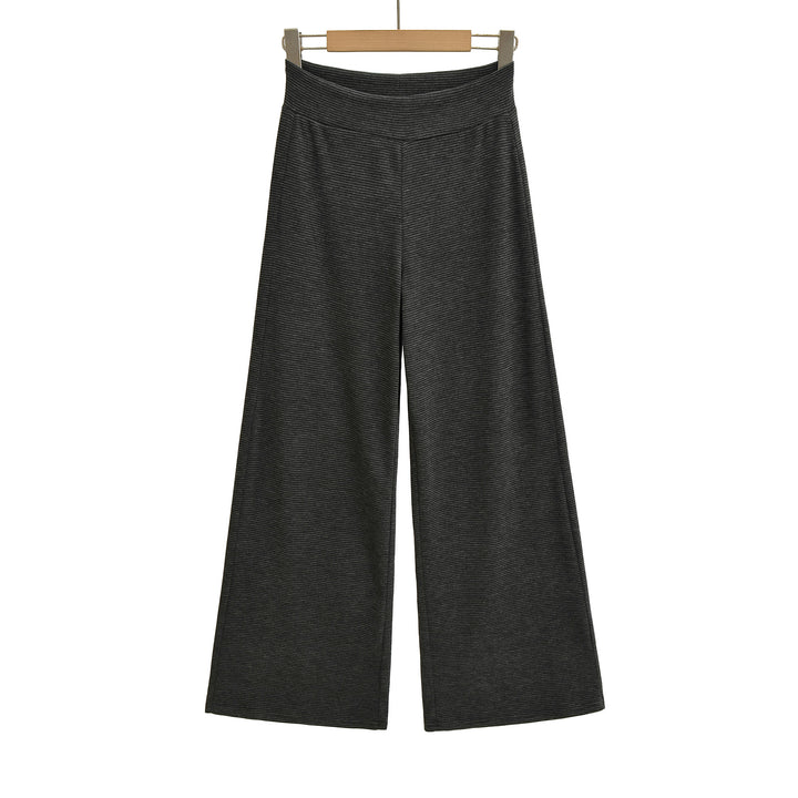 Damen weite Jersey-Hose mit hohem Bund Drune