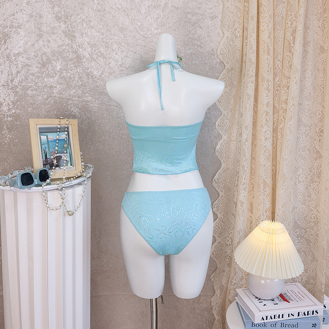 Damen Bandeau-Bikini mit Rüschen Drune