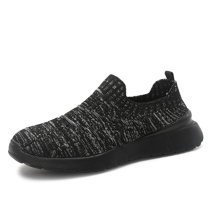 Damen nan sockenähnlicher Komfort-Slipper mit strukturiertem Strickobermaterial und gedämpfter EVA-Keilsohle Drune