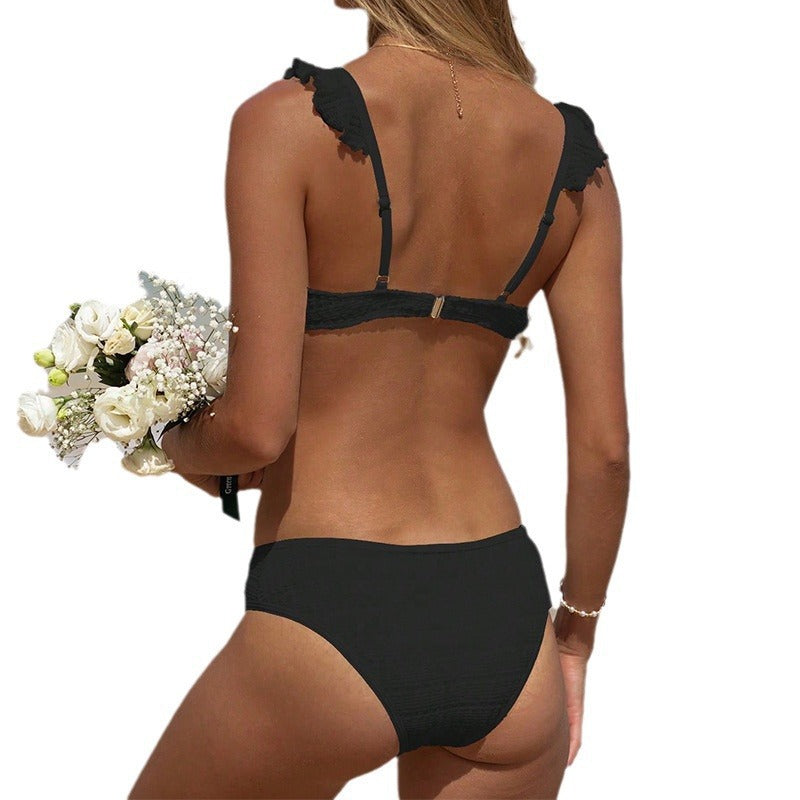 Damen Triangel-Bikini mit feinen Volant-Details und eleganten Seitenlaschen Drune