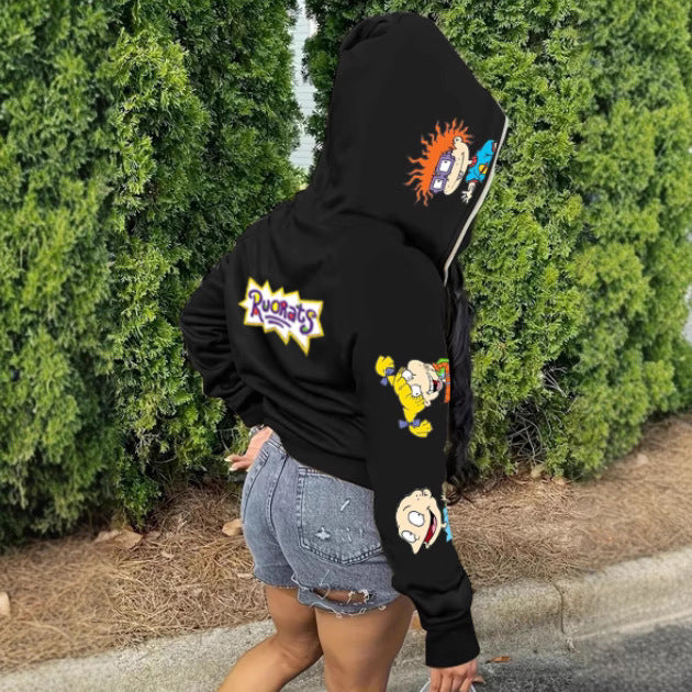 Damen Kapuzenpullover mit kreativem Cartoon-Design Drune