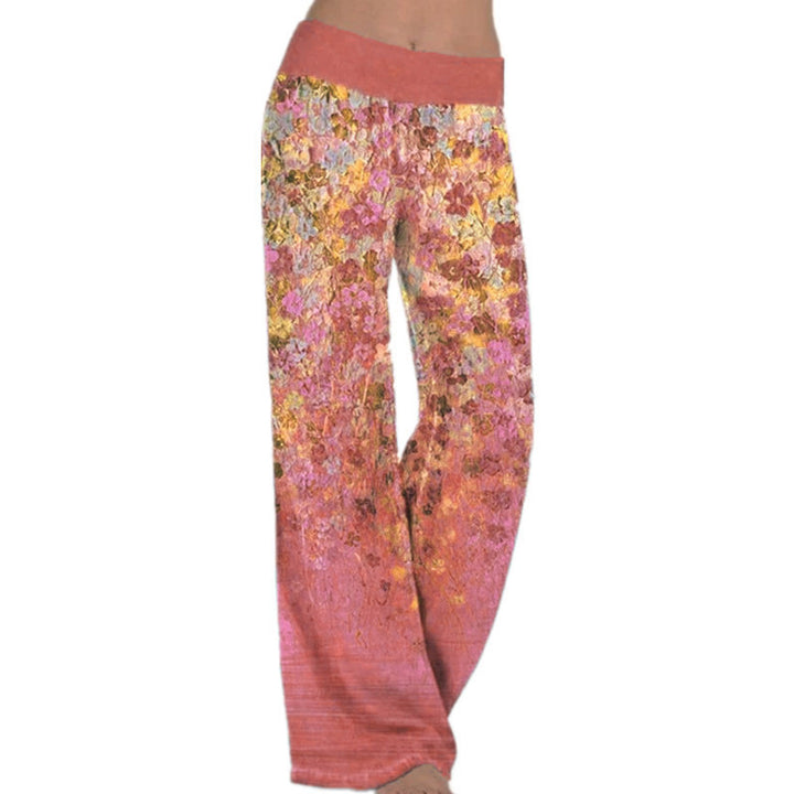 Damen Weitgeschnittene Blumenmuster-Hose Drune