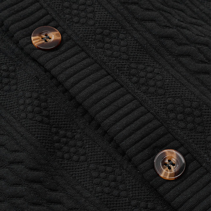 Herren Strickjacke mit hochwertigem Strukturmuster und modernen Knöpfen Drune