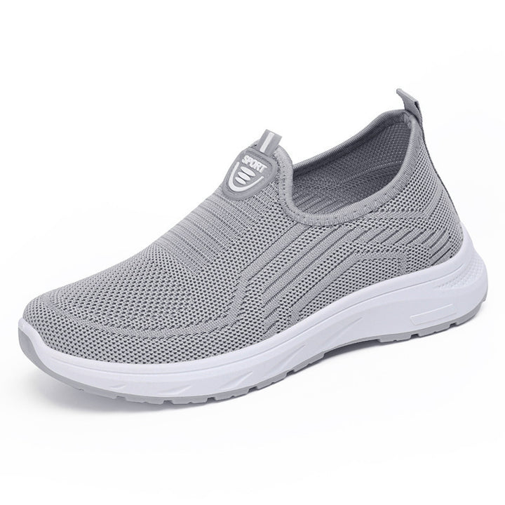 Damen Leichte Slip-On Sport Sneakers mit atmungsaktivem Strickobermaterial Drune