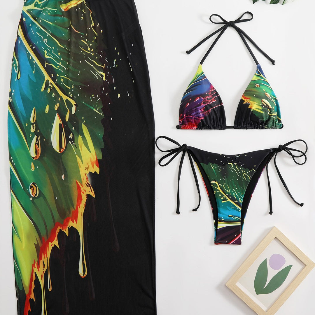 Damen Bikini-Set mit länglichem Rock Drune
