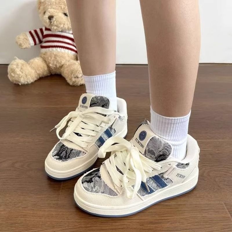 Damen Sportliche Sneakers mit trendigem Denim-Design Drune