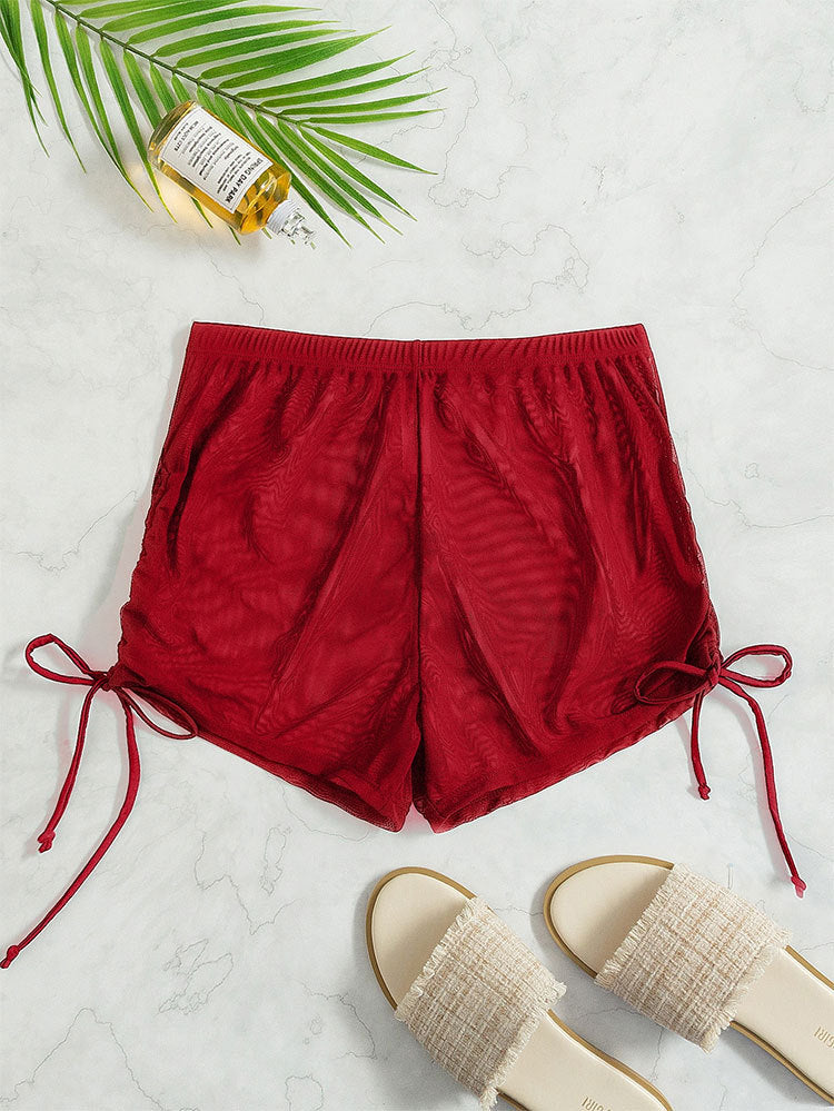 Damen Bequeme Badeshorts mit Rüschendetails Drune