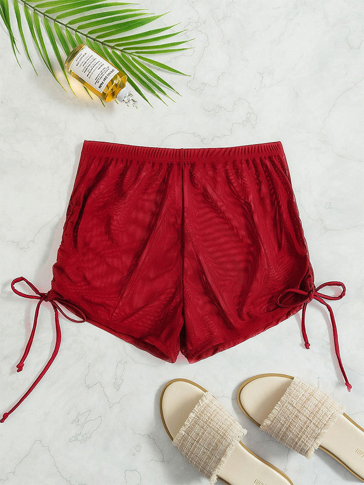 Damen Bequeme Badeshorts mit Rüschendetails Drune