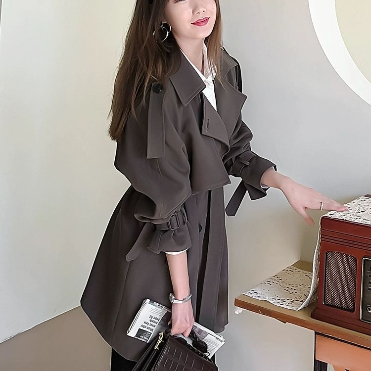 Damen modischer Trenchcoat mit strukturiertem Design Drune
