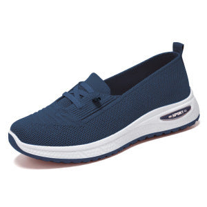 Damen nan gestrickter Slip-On-Loafer-Sneaker mit luftgepolsterter EVA-Zwischensohle und rutschfester Gummilaufsohle Drune