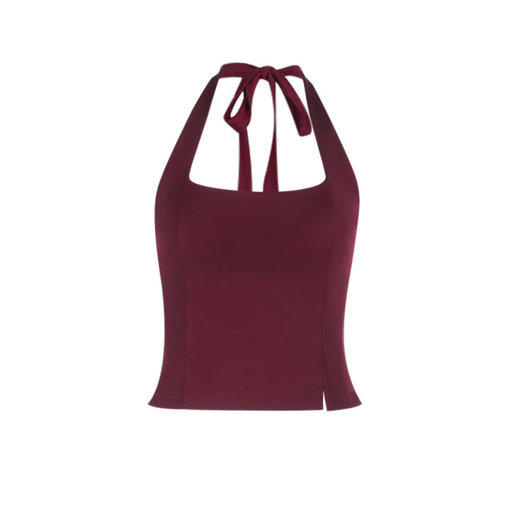 Damen figurbetontes Oberteil mit tiefem Ausschnitt und seitlichen Cut-outs Drune