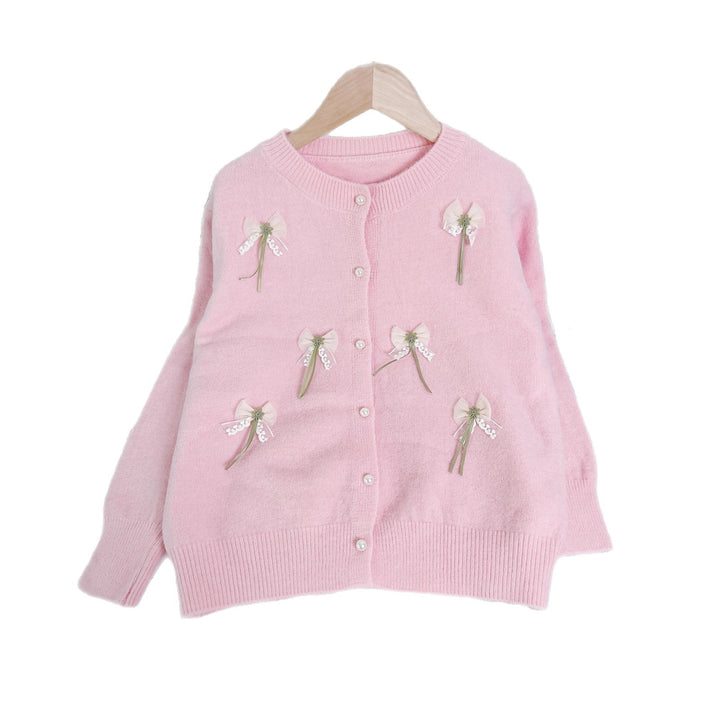 Damen Strickjacke mit filigranen Schleifen-Applikationen Drune