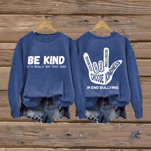 Damen Sweatshirt mit positiver Botschaft und kreativem Handdesign Drune