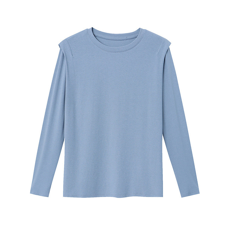 Damen modisches Langarmshirt mit feiner Struktur Drune