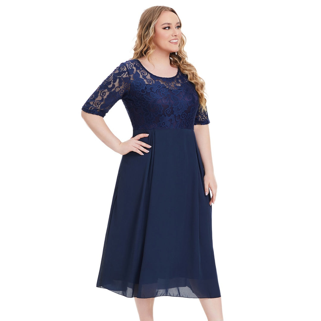 Drune | Damen Kleid "Liv" | Chiffon | Regular Fit, Leichter Stretch | Maxilänge