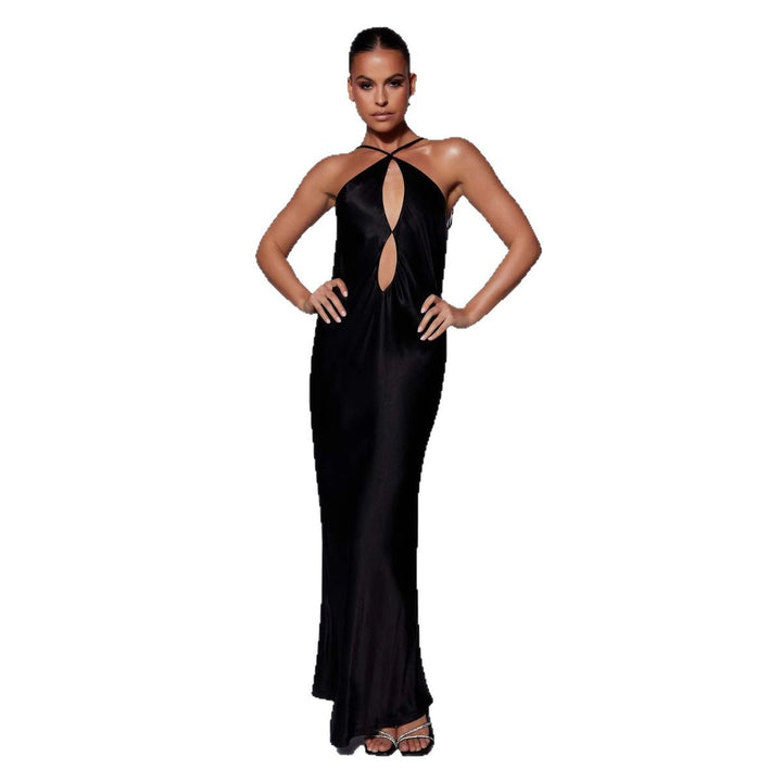 Damen Elegantes Maxikleid mit raffiniertem Cut-Out und schmalen Trägern Drune