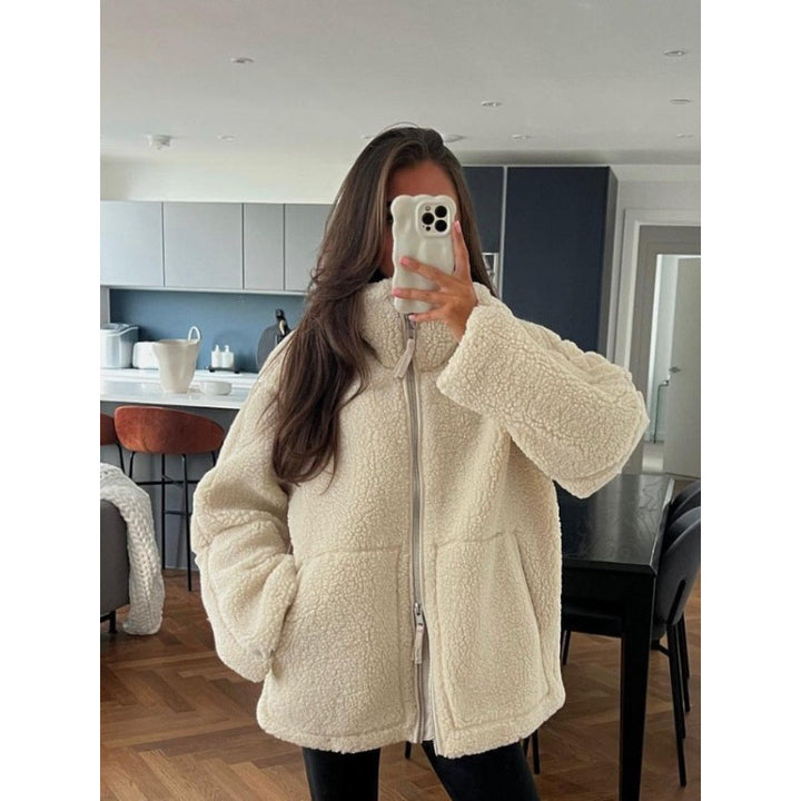 Damen kuschelige Fleecejacke Drune