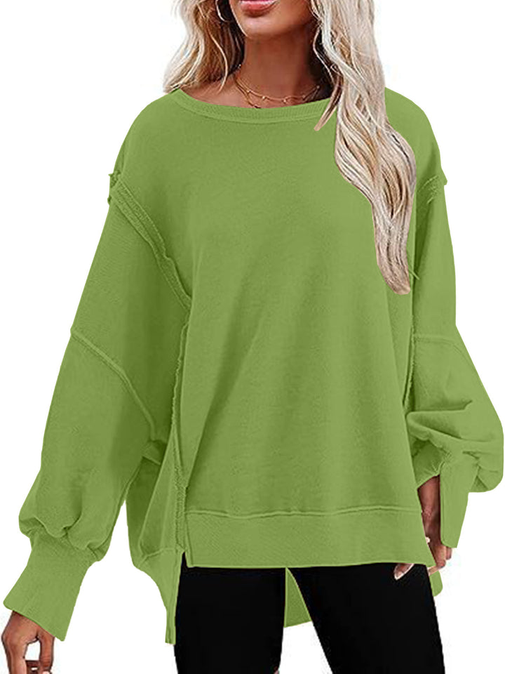 Damen Oversize Sweatshirt mit ballonartigen Ärmeln Drune