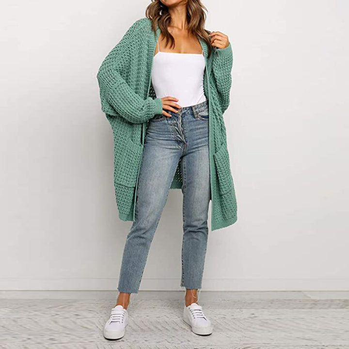 Damen Großer Strickcardigan mit weitem Schnitt und tiefen Taschen Drune