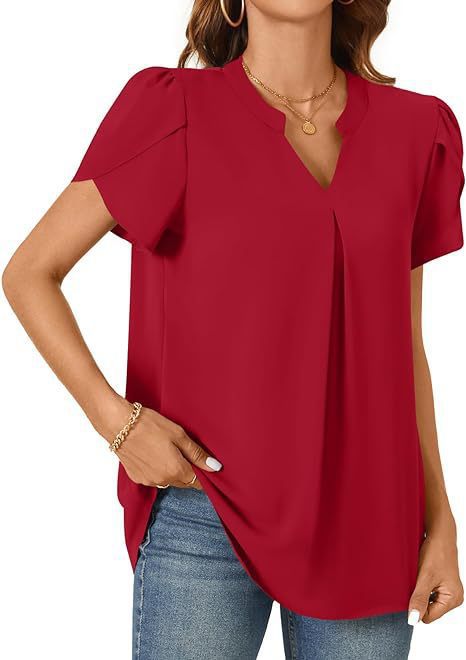 Damen Bluse mit eleganten Rüscheärmeln Drune
