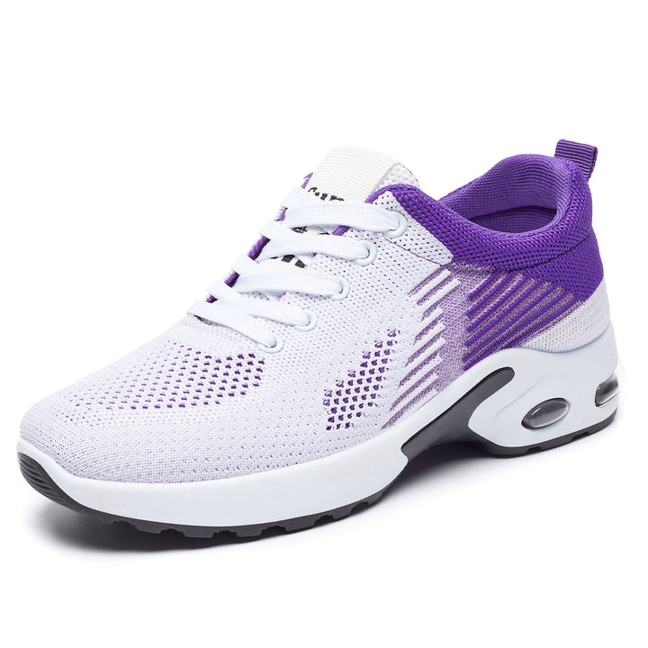 Damen nan atmungsaktive Strick-Sneaker mit Luftpolstersohle und gepolstertem Knöchelabschluss Drune