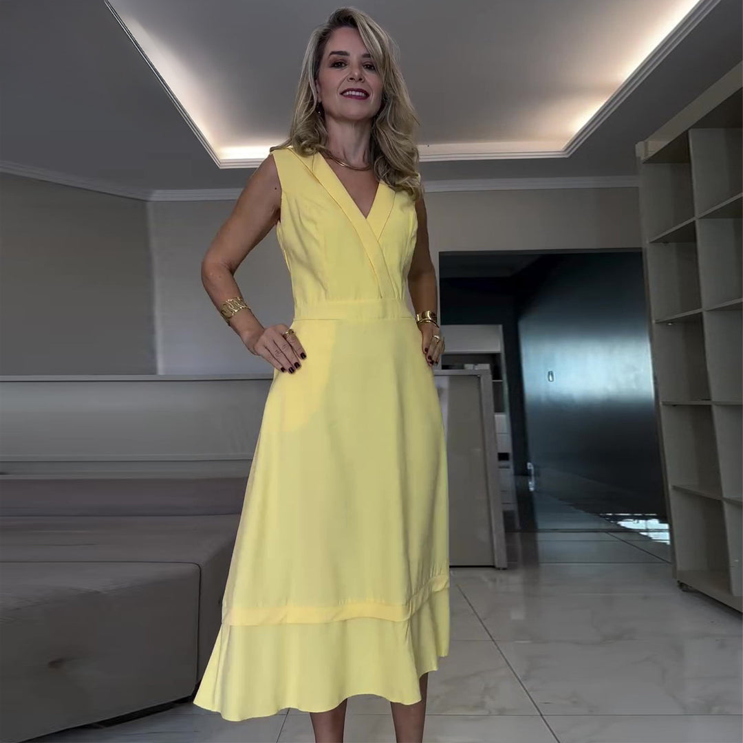 Damen Midi-Kleid mit schmeichelndem Schnitt und praktischen Taschen Drune