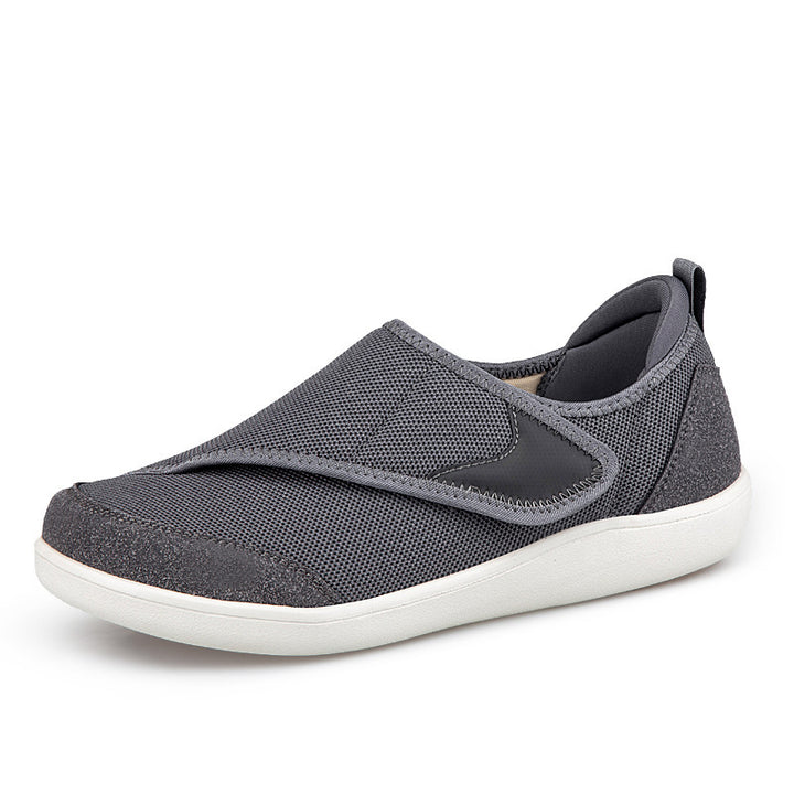 Damen nan einhändig verstellbarer Schlupf-Halbschuh mit Klettriemen, atmungsaktivem Mesh und stoßdämpfender EVA-Sohle Drune