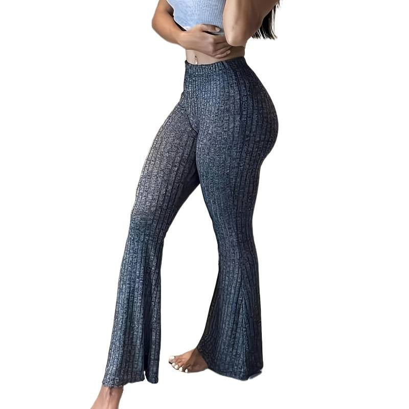 Damen Leggings mit hohem Bund und schickem Schlagdesign Drune