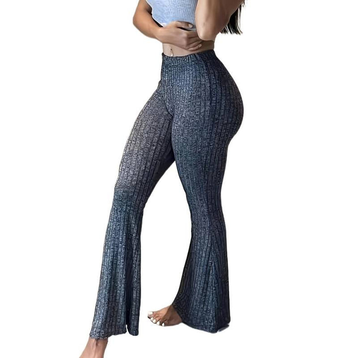 Damen Leggings mit hohem Bund und schickem Schlagdesign Drune