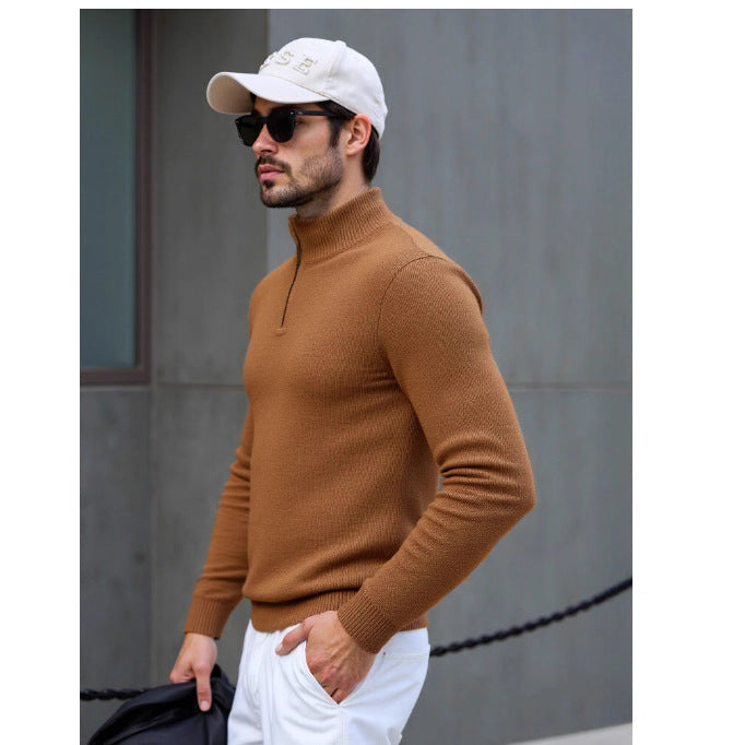 Herren Rollkragenpullover mit modernem Strukturdesign Drune