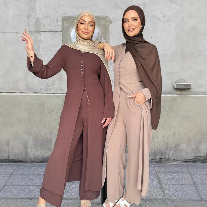 Damen Jumpsuit mit elegantem Knopfdesign und weitem Bein Drune