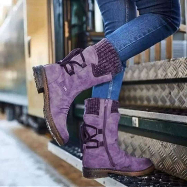 Damen modische Stiefeletten mit stylischen Details und praktischem Reißverschluss Drune