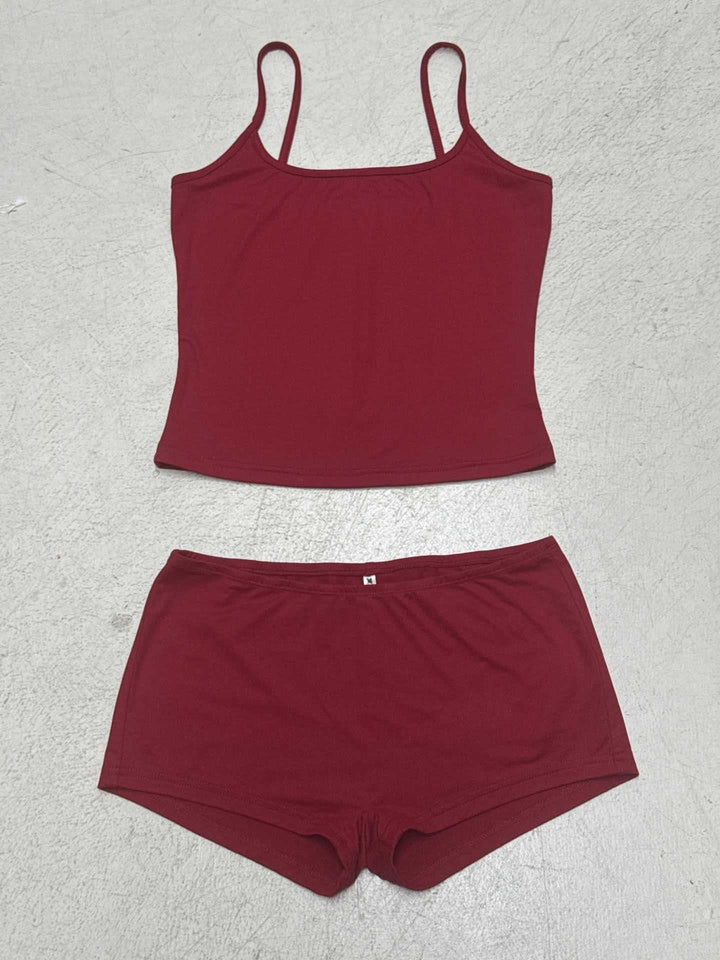 Damen bequemes Tanktop und Shorts-Set Drune