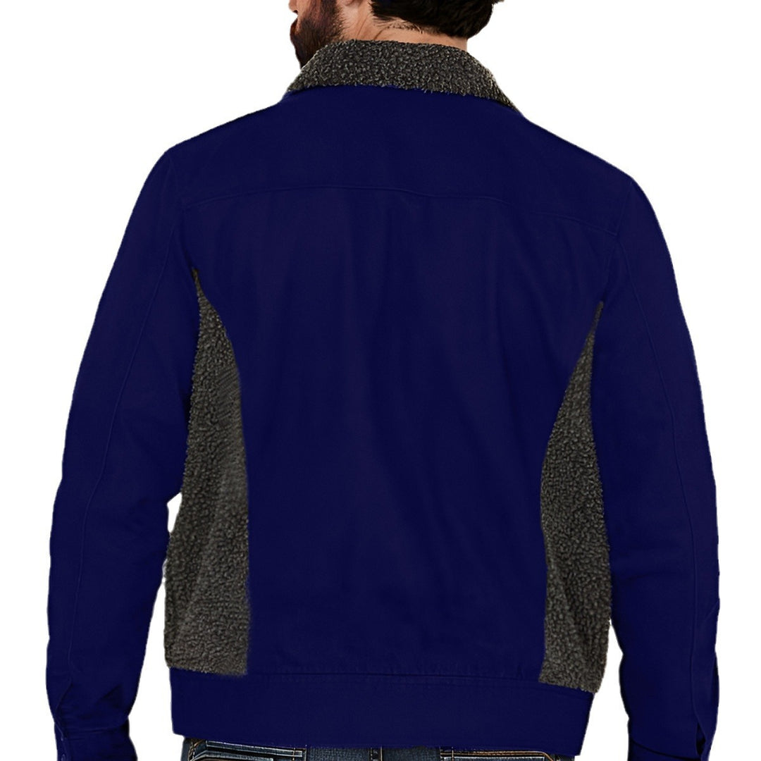 Herren lässige Jacke mit kontrastierendem Fleece-Einsatz Drune