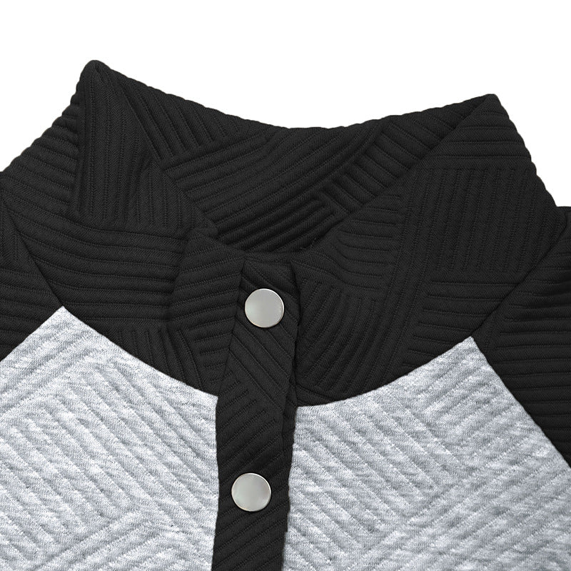 Damen Freizeitpullover mit strukturiertem Design und Knopfleiste Drune