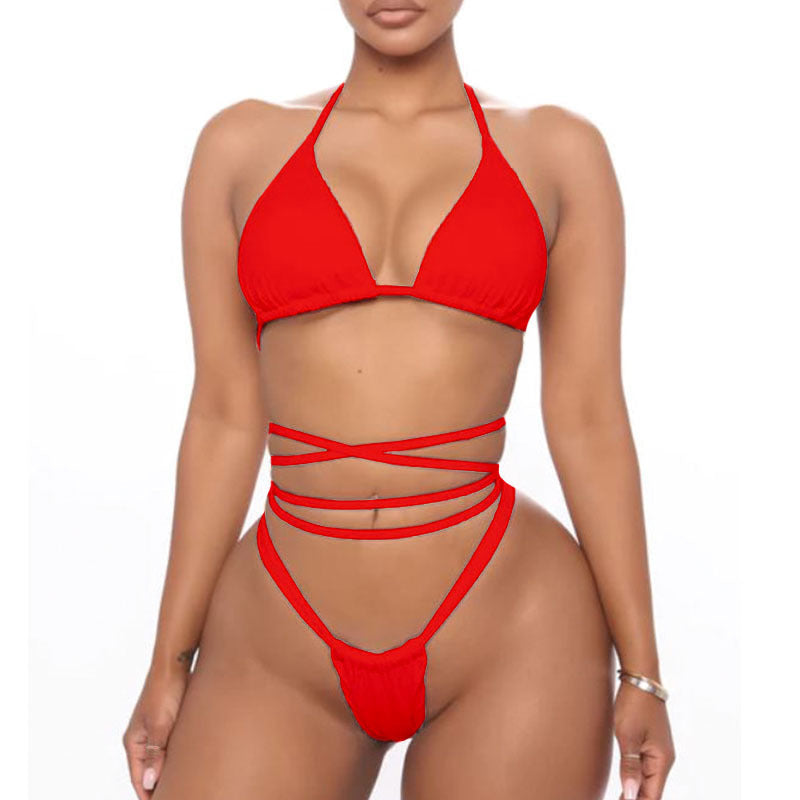 Damen Triangel-Bikini-Set mit raffinierten Schnürdetails Drune