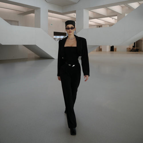 Damen Eleganter Jumpsuit mit figurbetontem Schnitt und modischen Details Drune