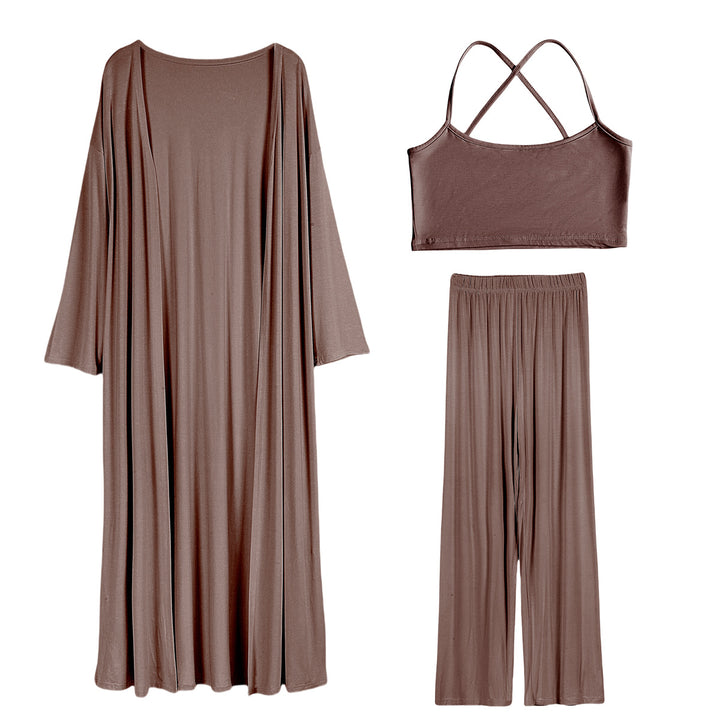 Damen gemütliches Lounge-Set mit offener Jacke Drune