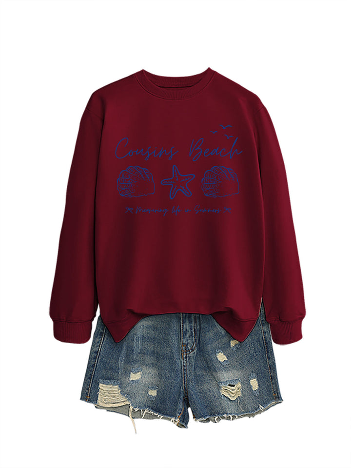 Damen Sweatshirt mit maritimem Motiv und bequemen Schnitt Drune