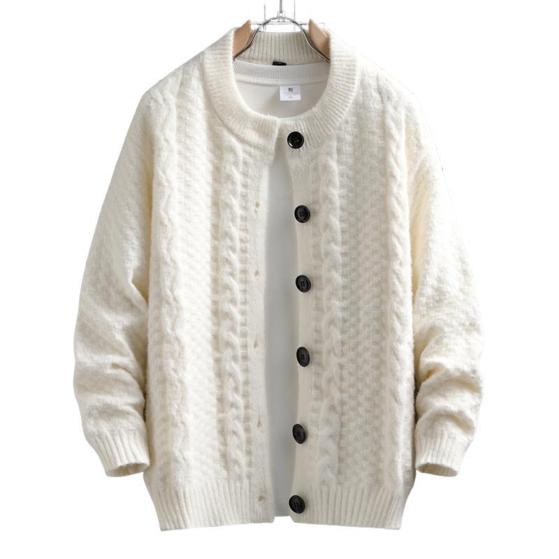 Damen Strickjacke mit strukturiertem Zopfmuster und durchgehenden Knöpfen Drune