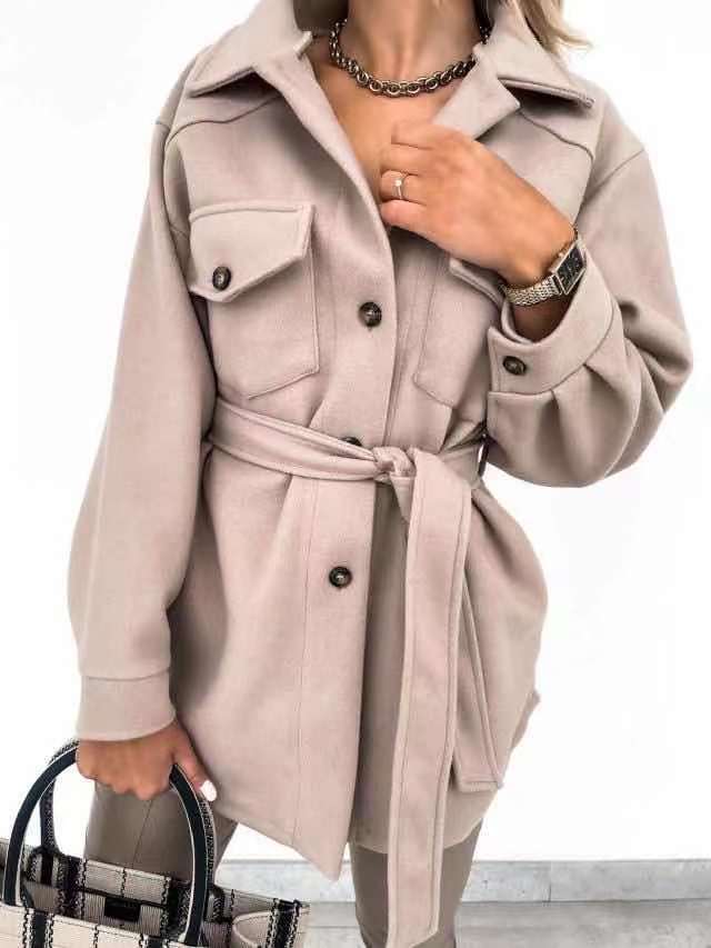Damen Modische Jacke mit praktischen Taschen und lässigem Schnitt Drune