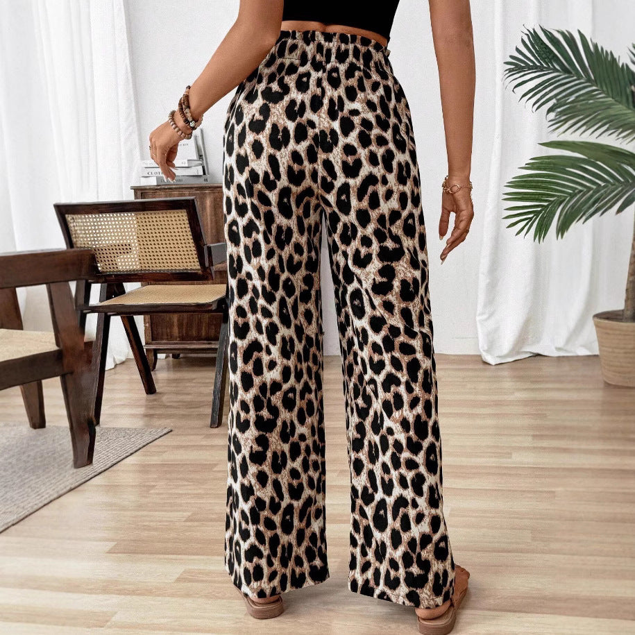 Damen weite Palazzohose im tierischen Druck Drune