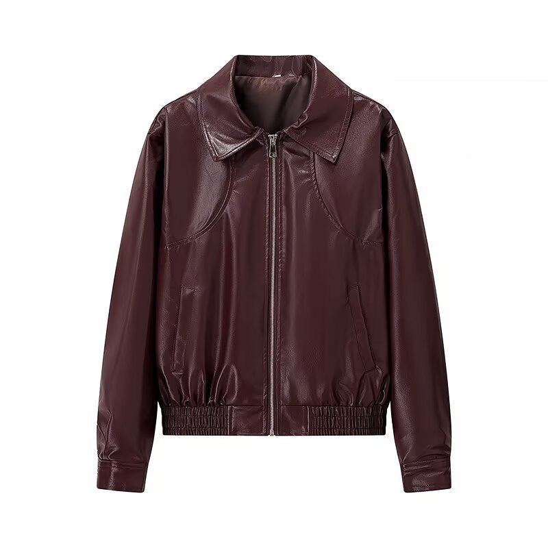 Damen Lässige Jacke mit hochschließendem Kragen und elastischem Bund Drune