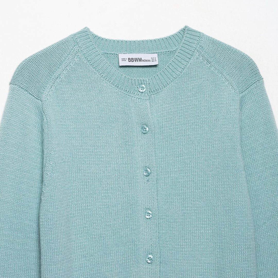 Damen Feinstrick-Cardigan mit Rundhalsausschnitt Drune