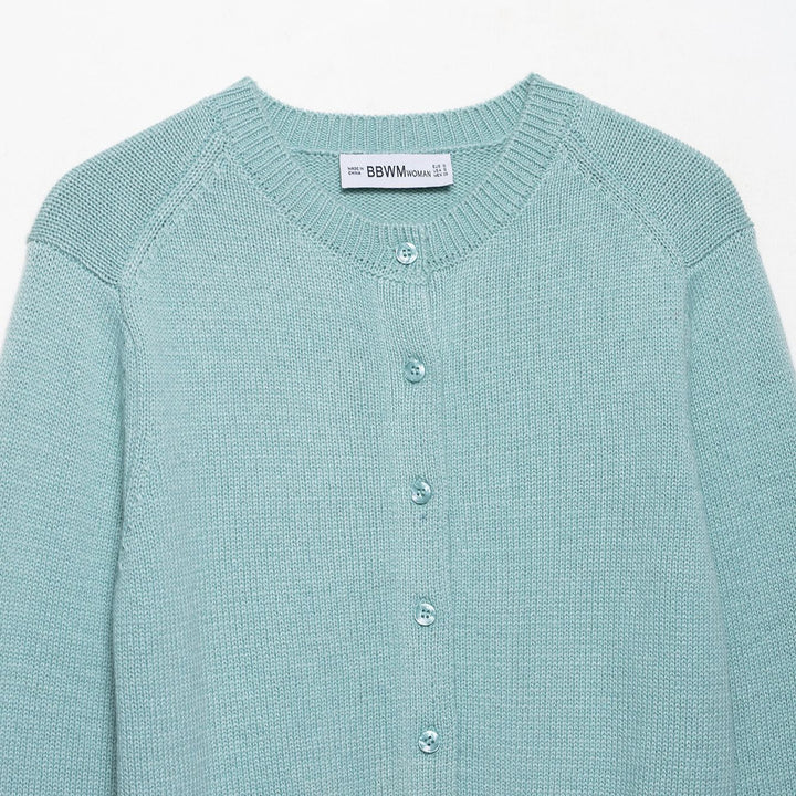 Damen Feinstrick-Cardigan mit Rundhalsausschnitt Drune