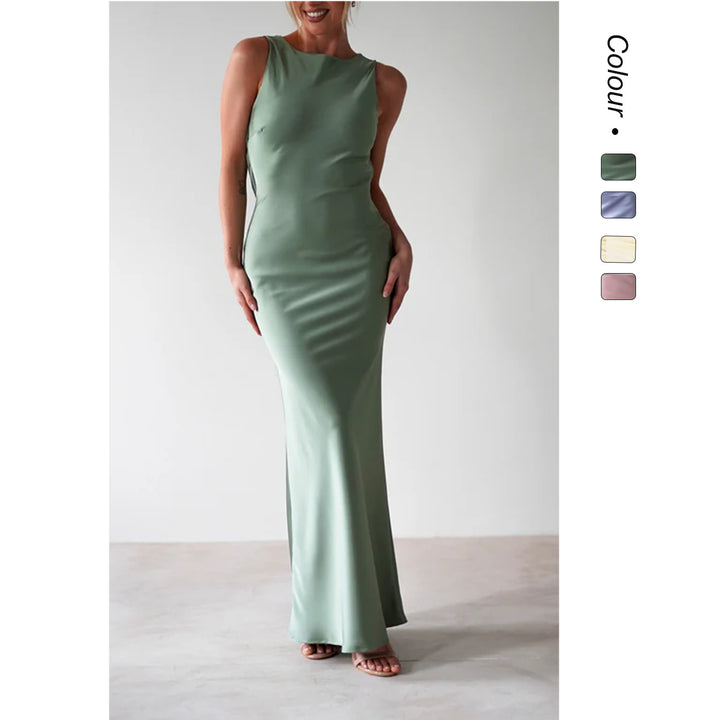 Damen Maxikleid mit elegantem Schnitt und fließendem Stoff Drune